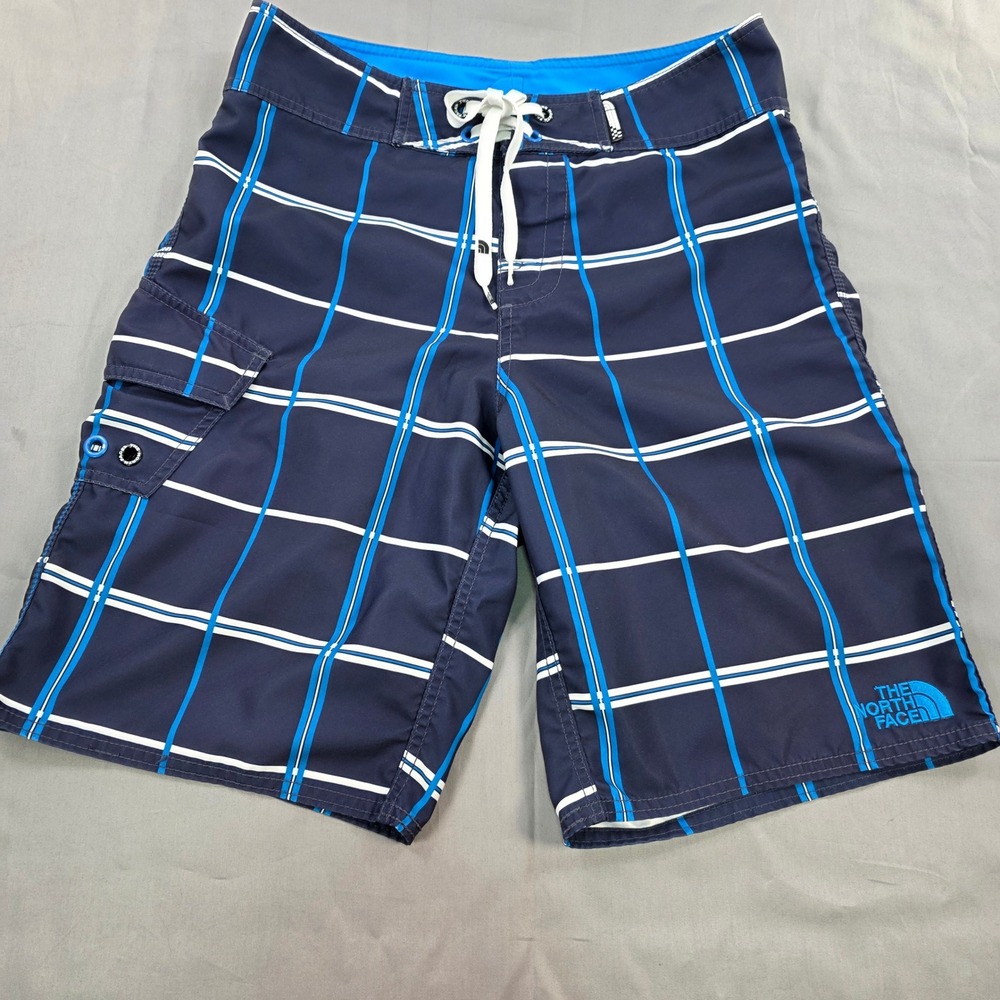 The North Face‎ Plaid Swim Trunks Board Shorts with Pocket Mens Size 30